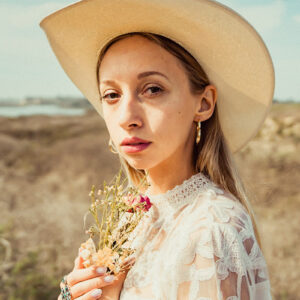 Victoria Bailey in a wide brimmed hat