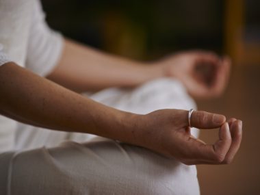 Person in meditation pose