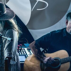 The Perfect Blend Duo, a female singing with a male playing guitar