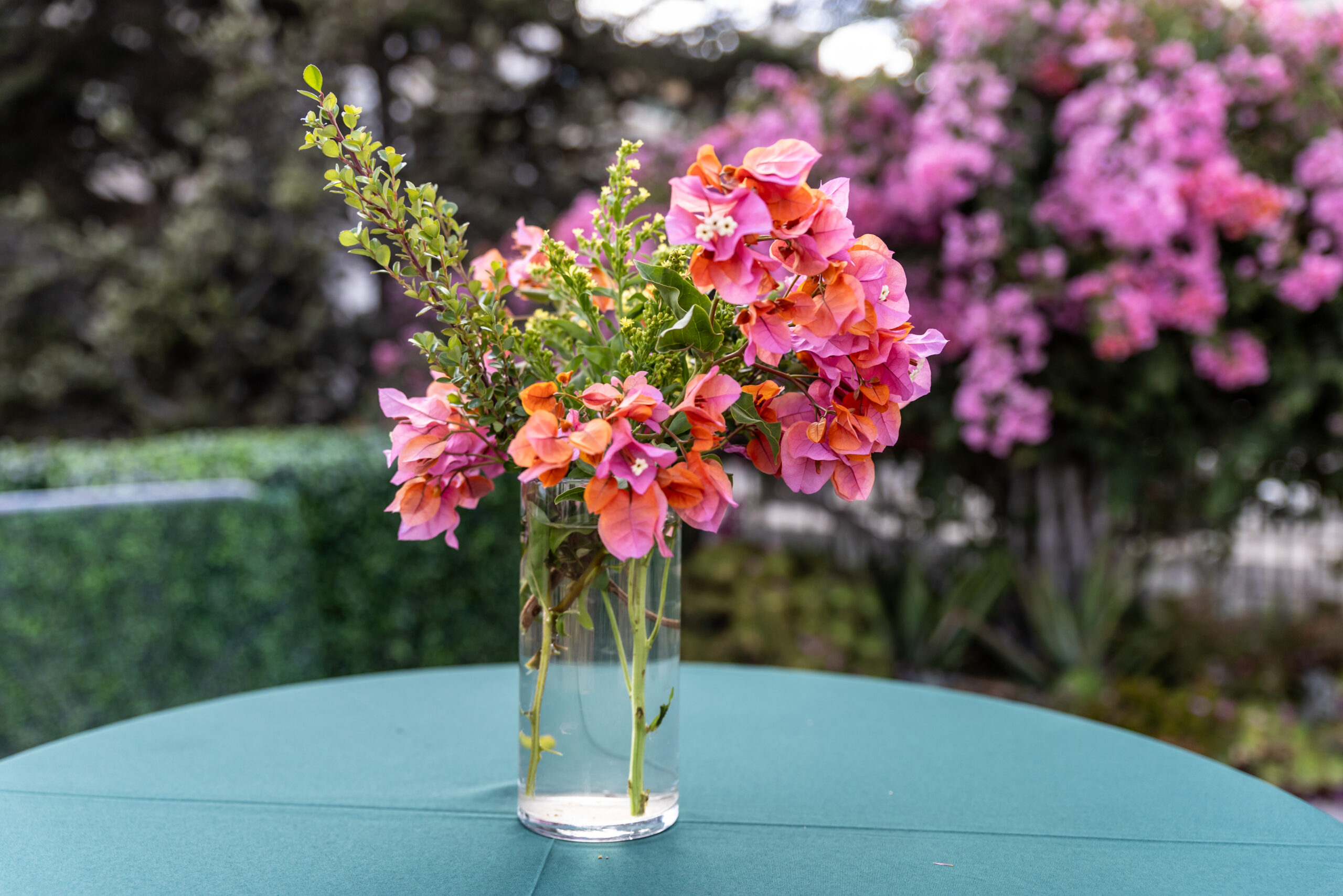 Bouquet of flowers on top of a table