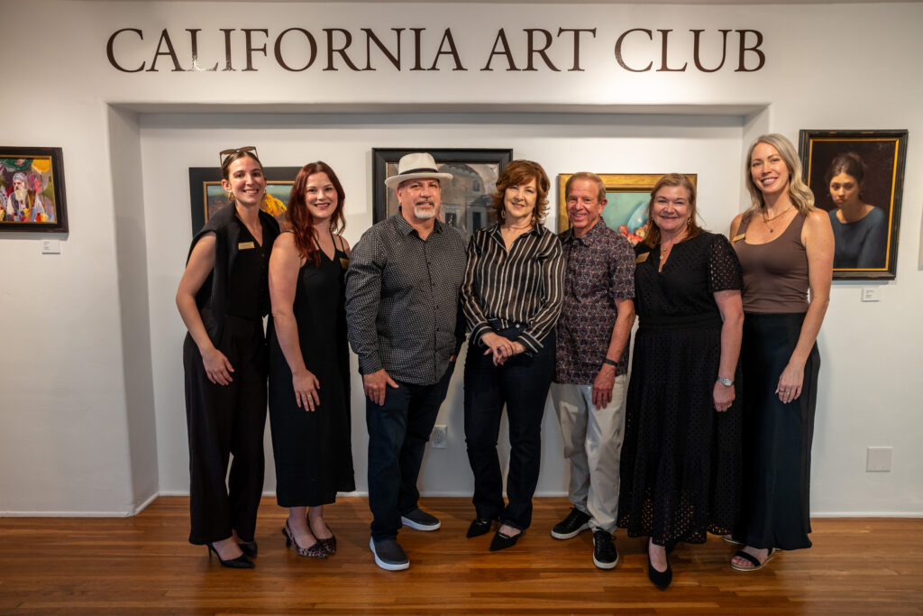 California Art Club Orange County Chapter co-chairs with Casa Romantica Executive Directors and staff